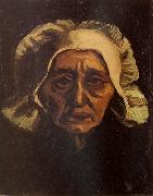 Vincent Van Gogh Head of an old Peasant Woman with White Cap (nn04) oil painting on canvas